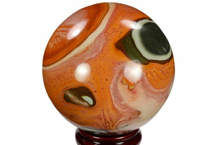Polished Polychrome Jasper Sphere - Madagascar #120747